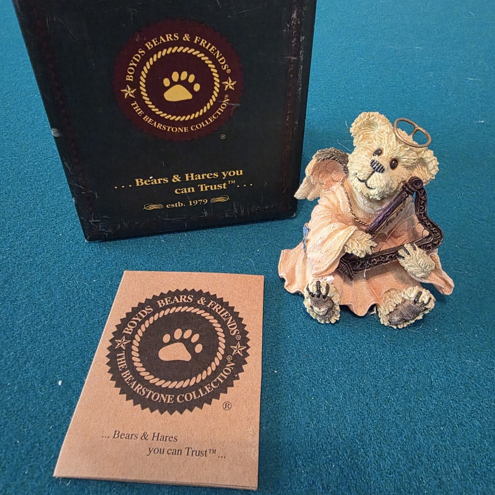 Angel Bear Figurine - Cream and Pink